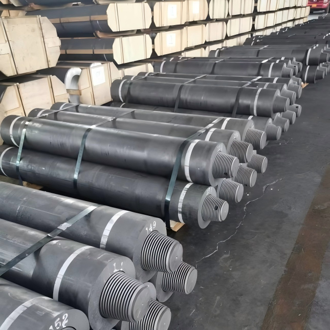 UHP 600mm Graphite Electrode with Nipples for Steel Factory (2)